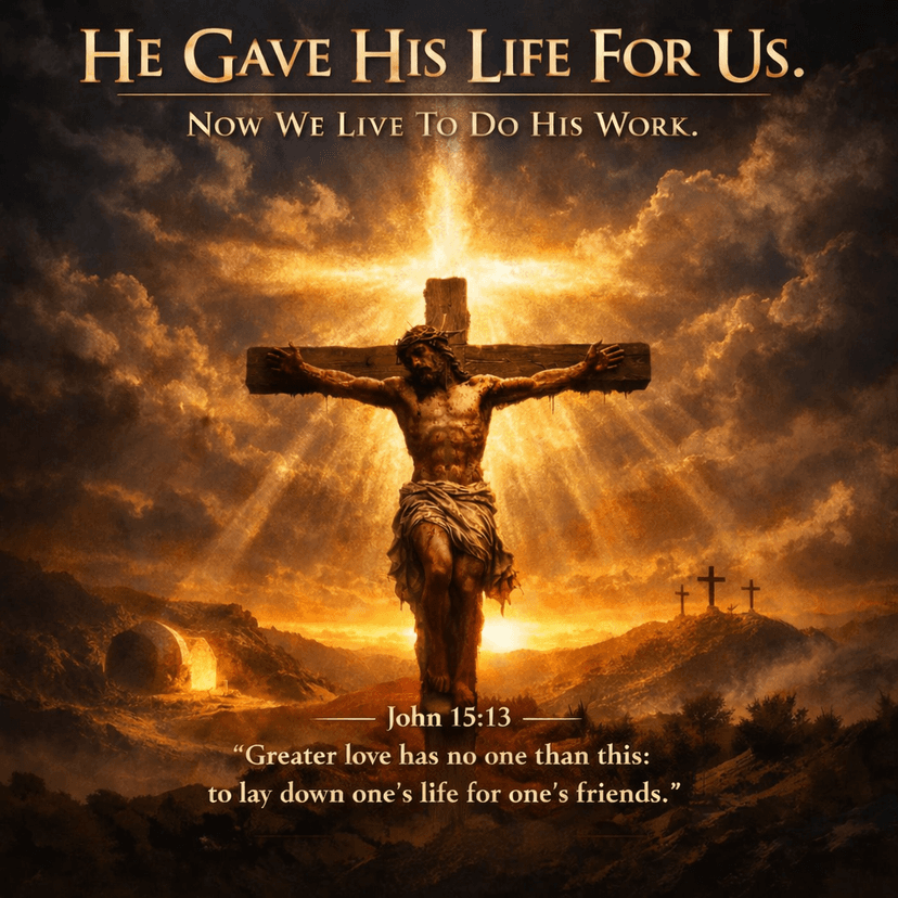 He gave his life for us